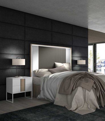 Cabecero moderno con led Seven, dormitorio