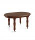 Mesa vintage de comedor ovalada con ruedas Victoriana