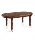 Mesa vintage de comedor ovalada con ruedas Victoriana