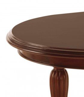 Mesa vintage de comedor ovalada con ruedas Victoriana