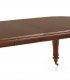 Mesa vintage de comedor ovalada con ruedas Victoriana