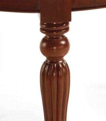 Mesa vintage de comedor ovalada con ruedas Victoriana