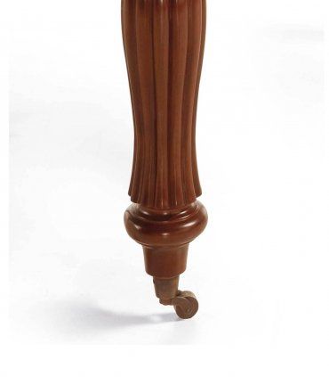 Mesa vintage de comedor ovalada con ruedas Victoriana