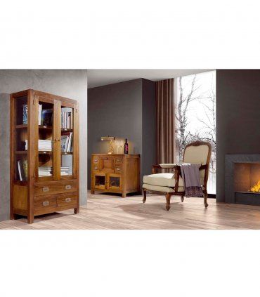 Vitrina 3 cajones colonial Star de Ámbar Muebles.