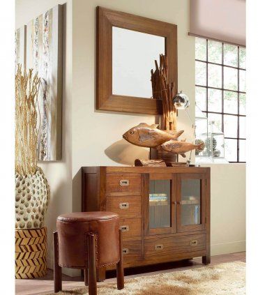 Mueble de entrada 5 cajones colonial Star