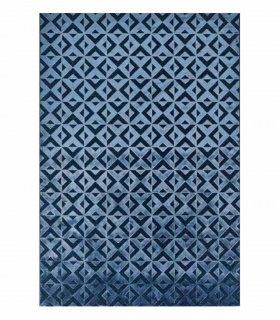 Alfombra Salón Genova Geometría azul