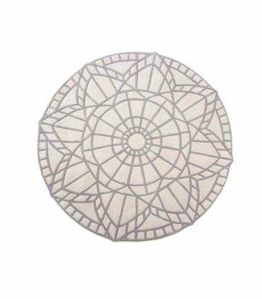 Alfombra Redonda De Lana Portofino,165 cm.