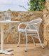 Sillón de comedor de jardín Havana, marfil 36 flat