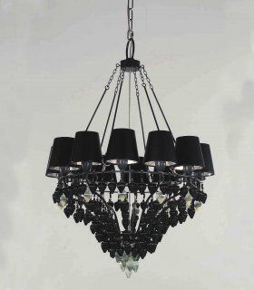 Lámpara de techo Ribera 12 luces, negra