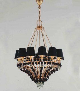 Lámpara de techo Ribera 12 luces, oro