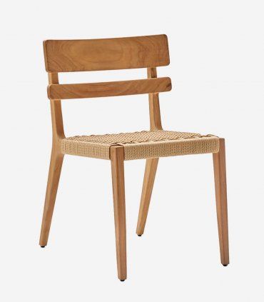 Silla de teca y cuerda Paralel