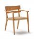 Silla con brazos de teca y cuerda Paralel