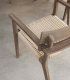 Silla con brazos de teca y cuerda Paralel