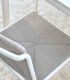 Silla apilable de aluminio y cuerda Summer, aluminio blanco y cuerda gris perlado