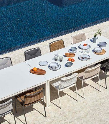 Comedor de aluminio y cuerda para exterior Summer