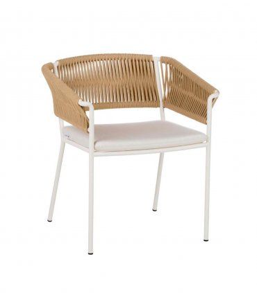 Sillón respaldo bajo de jardín Weave