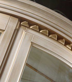 Vitrina expositora curva Aldeia, detalle