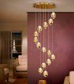 Lámpara colgante moderno 14 luces oro Rocío