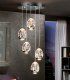 Colgante moderno 5 luces cromo Rocío
