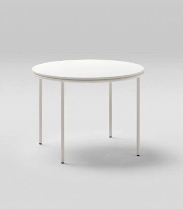Mesa auxiliar de jardín City, aluminio crema