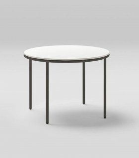 Mesa auxiliar de jardín City, aluminio gris