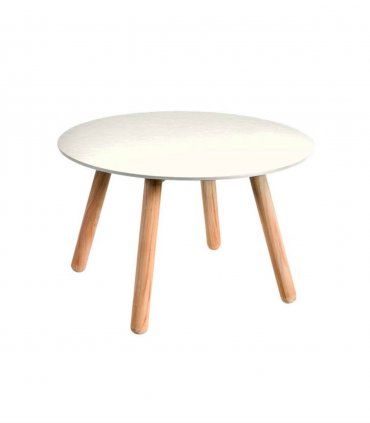 Mesa auxiliar de jardín Round, compacto beige