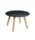 Mesa auxiliar de jardín Round, compacto negro