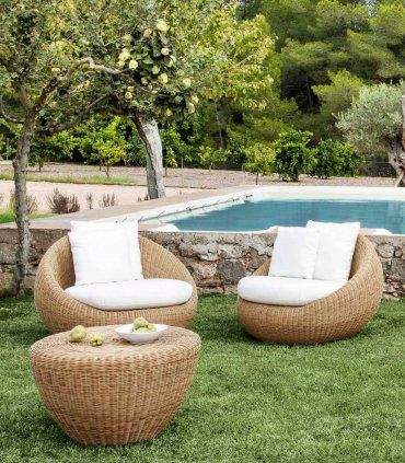 Mesa auxiliar de jardín Bubble