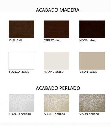 Mesa de centro clásica Canday, acabados