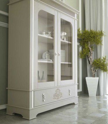 Vitrina salón decorada baja Canday, detalle