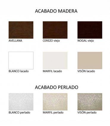 Vitrina clásica 2 puertas Canday, acabados