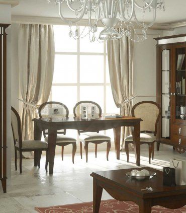 Mesa de comedor clásica decorada Canday, comedor