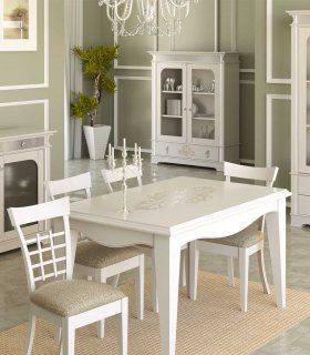 Mesa de comedor clásica decorada Canday, comedor