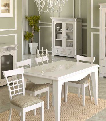 Mesa de comedor clásica decorada Canday, comedor