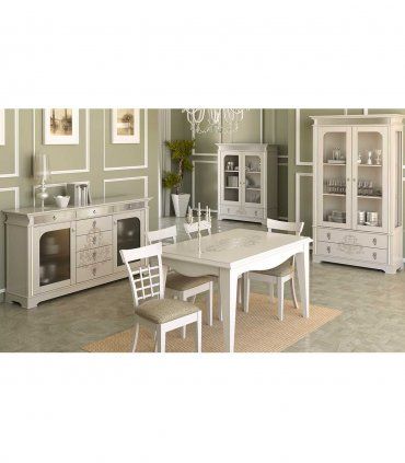 Mesa de comedor clásica decorada Canday, comedor