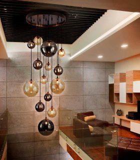 Lámpara grande de diseño Dark, 14 luces