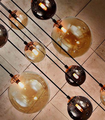 Lámpara grande de diseño Dark en Ámbar Muebles