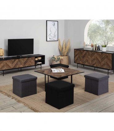 Mesa de salón con taburetes Didio