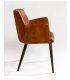 Silla de piel con brazos Saja