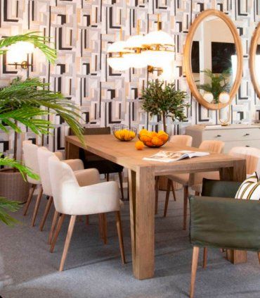 Silla de piel con brazos Saja