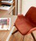 Silla de piel marrón Nansa