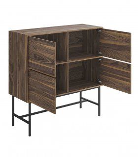 Mueble contenedor de diseño Haluna, abierto