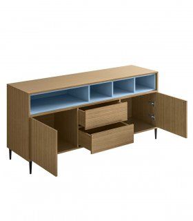 Aparador de diseño Haluna, abierto