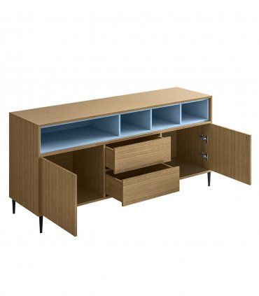 Aparador de diseño Haluna, abierto