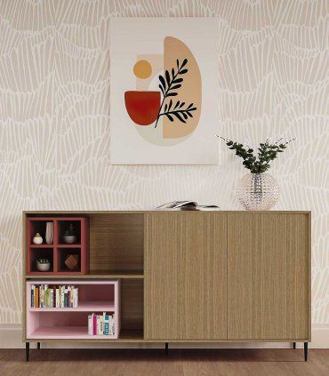 Aparador de diseño con puertas Haluna, ambiente