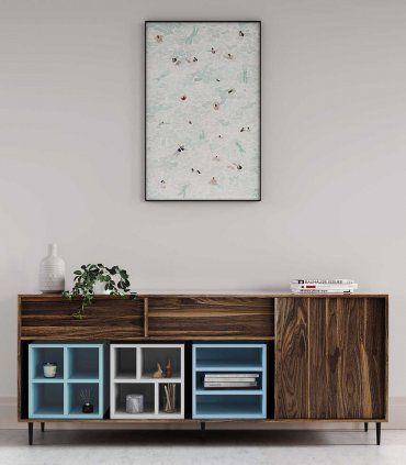 Aparador de diseño nórdico Haluna, ambiente