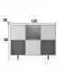 Mueble contenedor moderno Haluna, medidas