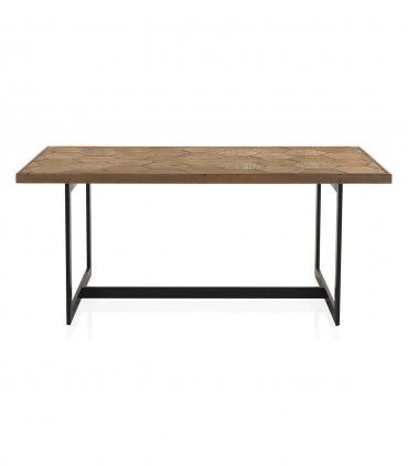 Mesa de comedor de madera y metal Asal