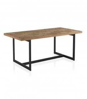 Mesa de comedor de madera y metal Asal