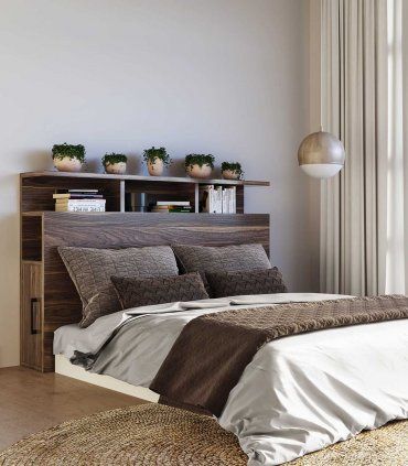 Cabecero de diseño moderno Haluna, dormitorio